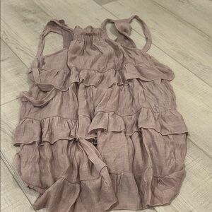 Elegant Pink Ruffle Dress